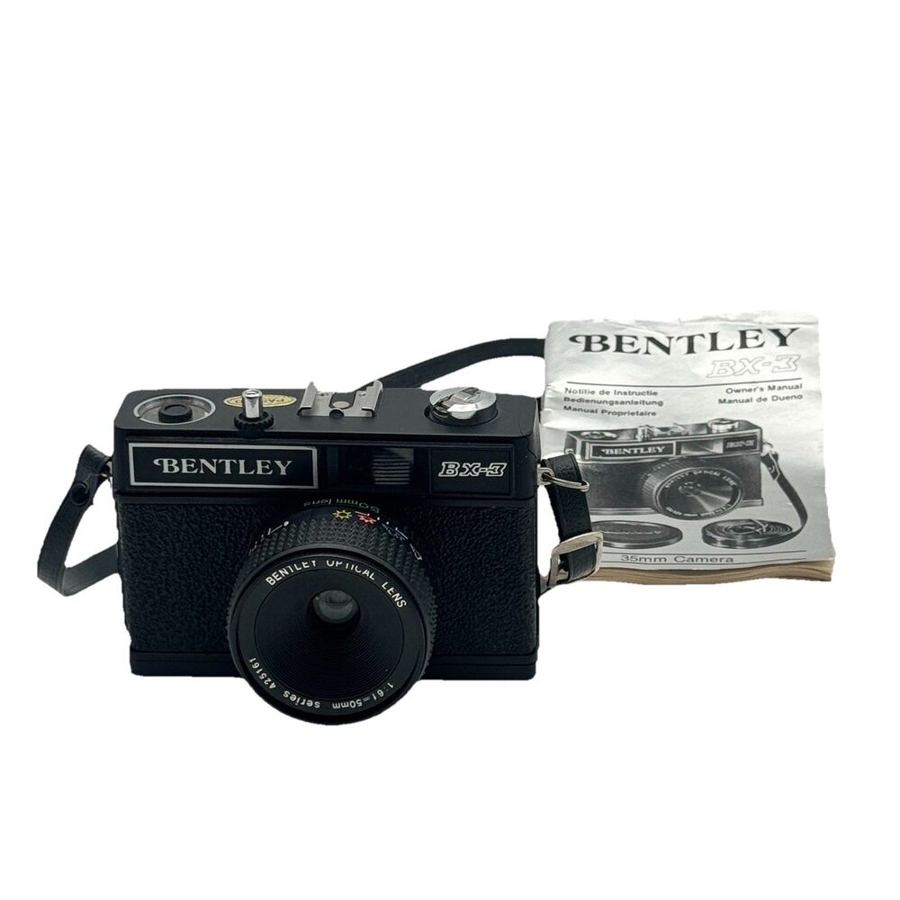 Vintage Bentley BX-3 35mm Film Camera w/ 50mm Lens Retro Decor Prop Untested